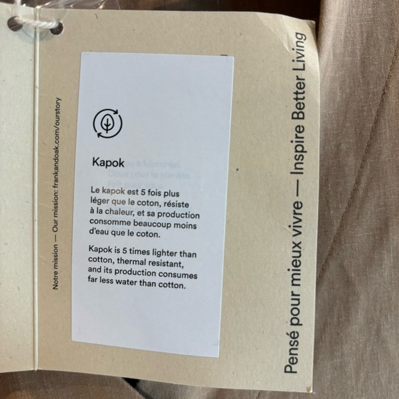 FRANK & OAK Sz L Jumpsuit The Kapok Button Closure Drawstring Pockets NEW - Picture 8 of 13